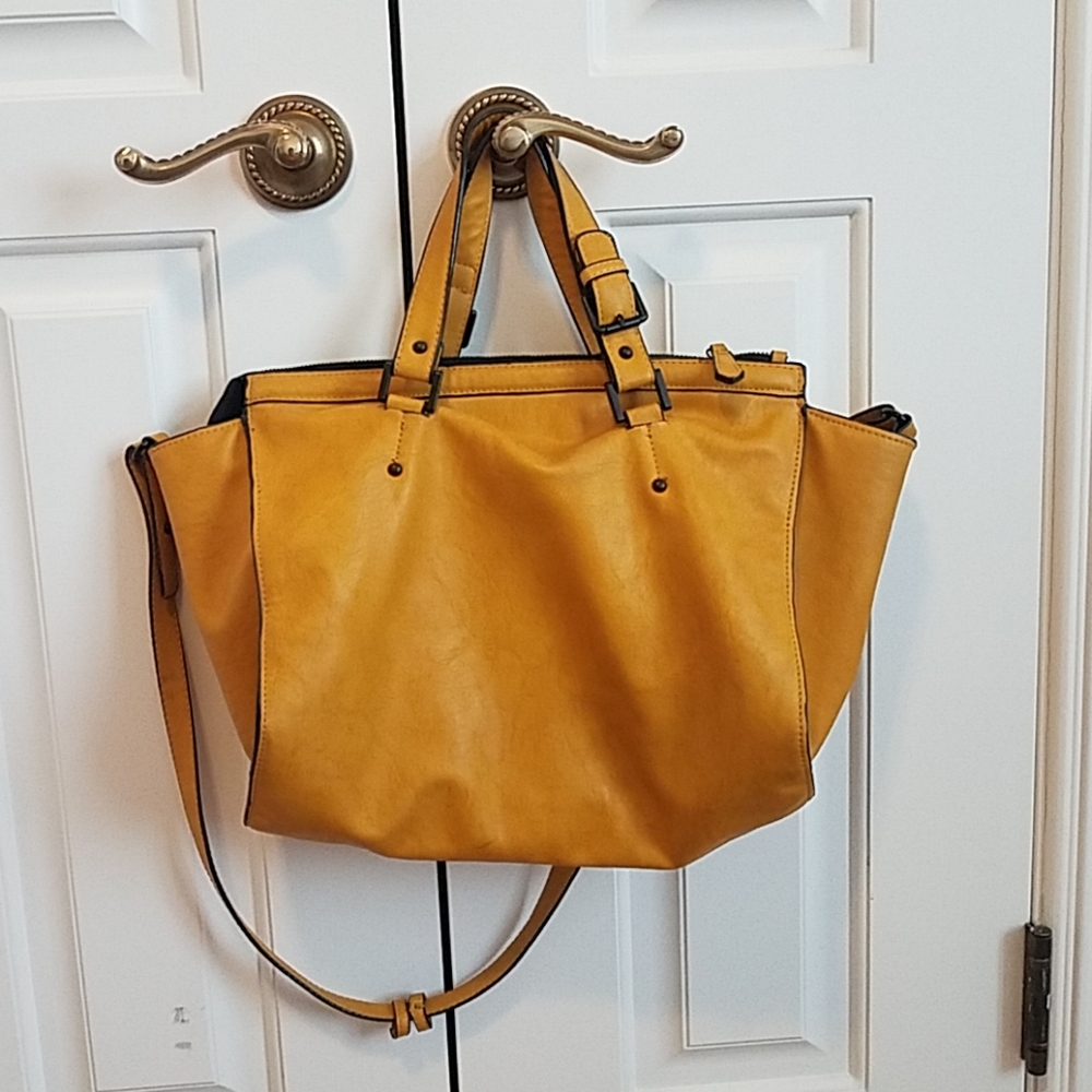 Zara Faux Leather Shoulder Bag
